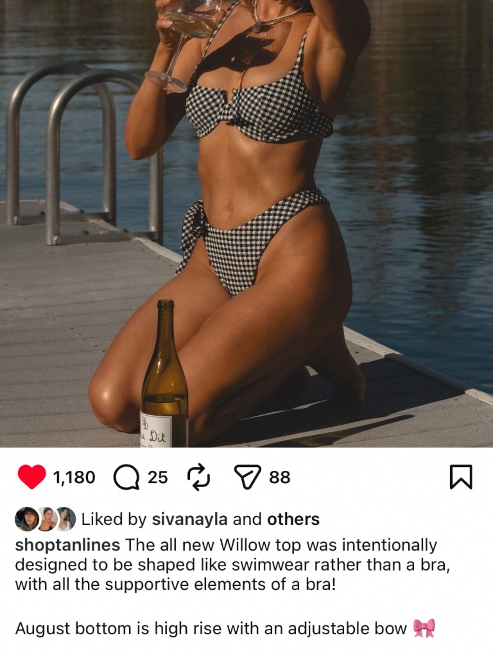 ISO Willow Small Top & August Medium Bottom - Tan + Lines by Sivan Ayla